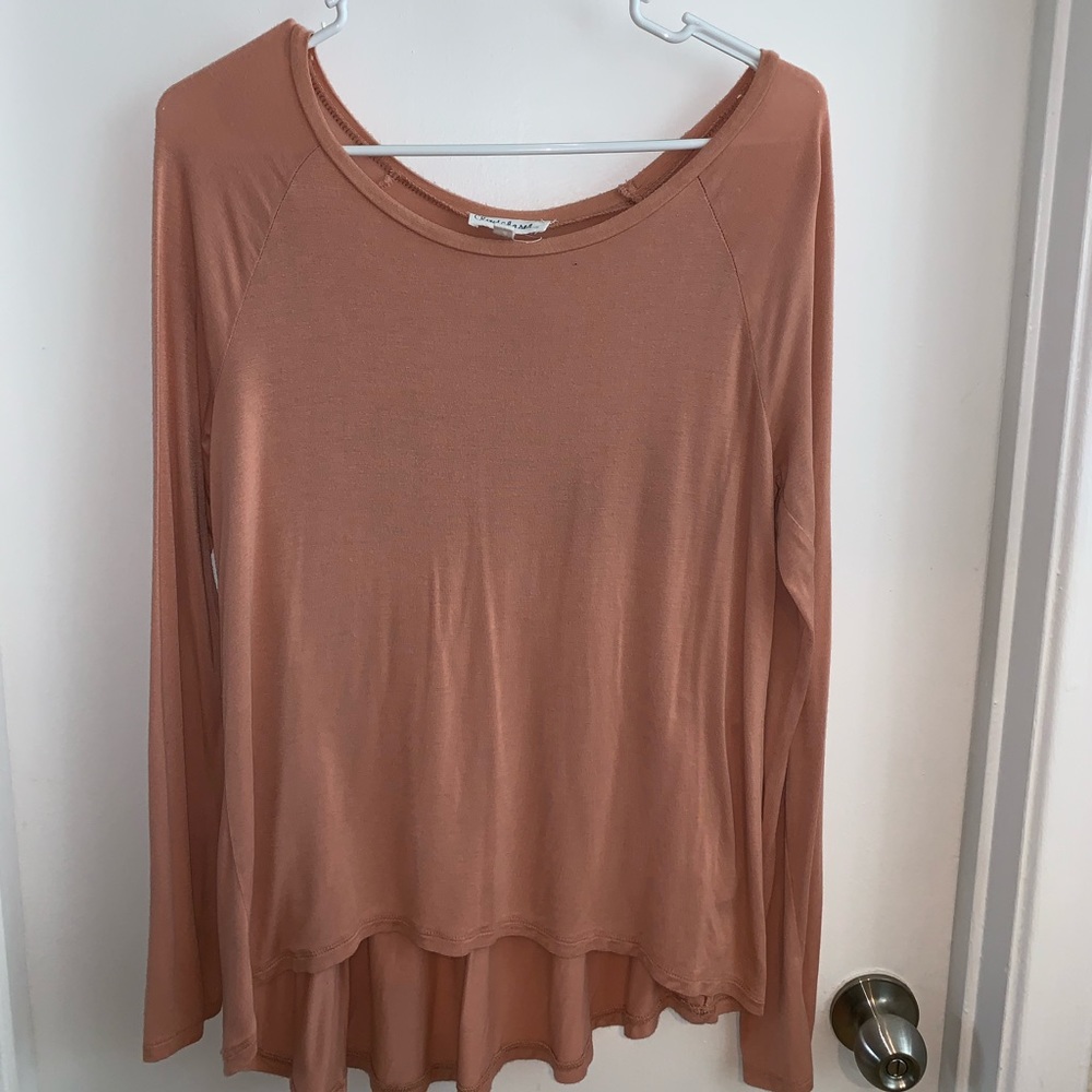 Mauve High Low Long Sleeve w/ Back Detailing